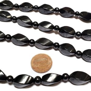 Shungite Beads Twist and Round