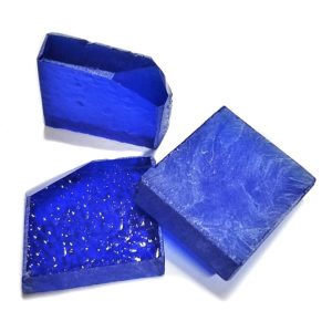 Synthetic Quartz Faceting Rough - Deep Blue - $0.10/carat