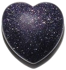 Blue Goldstone Heart