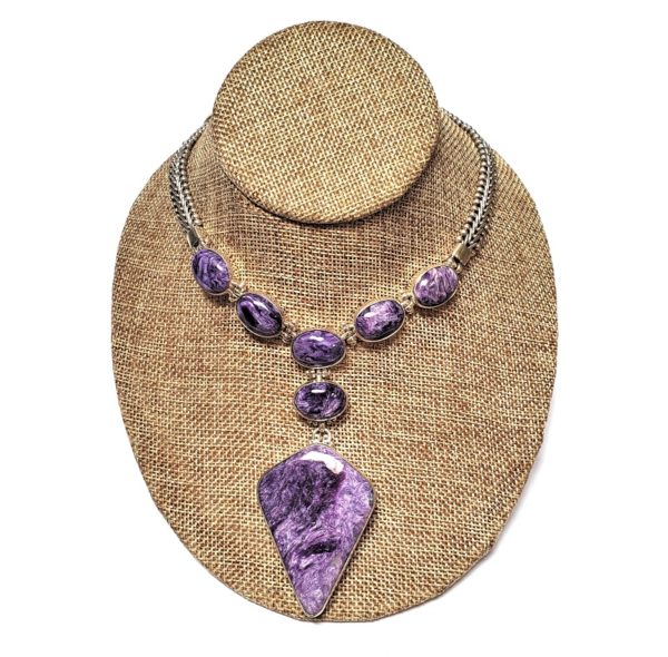 Charoite Necklace in Sterling Silver 3