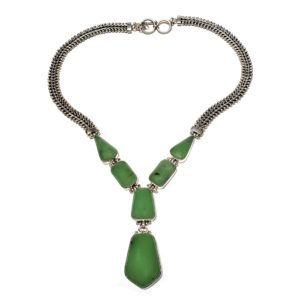 Nephrite Necklace in Sterling Silver 2