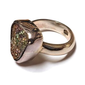 Rainbow Pyrite Ring in Sterling Silver 2