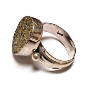 Rainbow Pyrite Ring in Sterling Silver 4