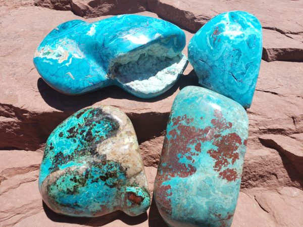 Assorted Chrysocolla Polished Pieces