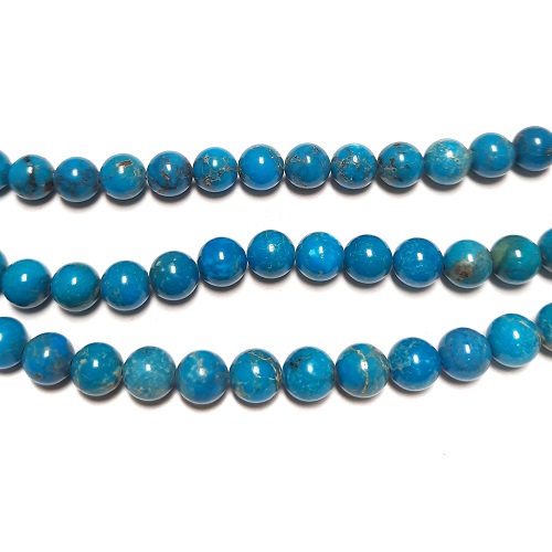 Stabilized Turquoise 8mm Round Beads