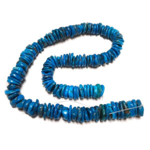 Stabilized Turquoise Irregular Disc Beads #18