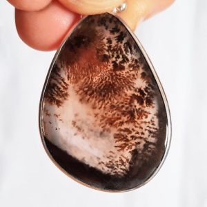 Dendritic Agate Pendants in Sterling Silver
