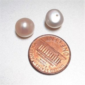 Pearl3 - Akoya Button AA Plus Grade Matched Pair Of Pearls
