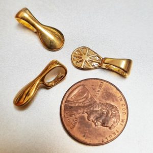 Bail5001 - Gold Plated Glue-On MEDIUM BAIL