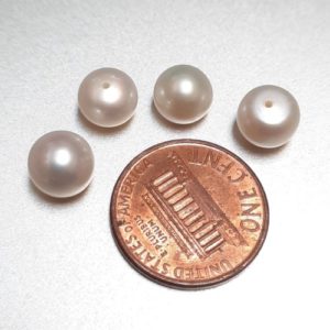 Pearl7 - Akoya Button AA Plus Grade Two Matched Pair Of Pearls