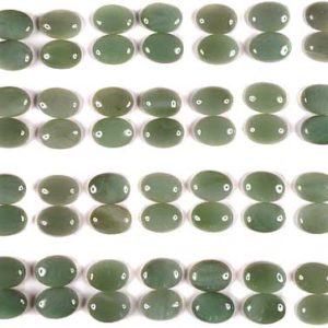 Cab1711SK - Nephrite Jade 13mm x 18mm Oval Pairs