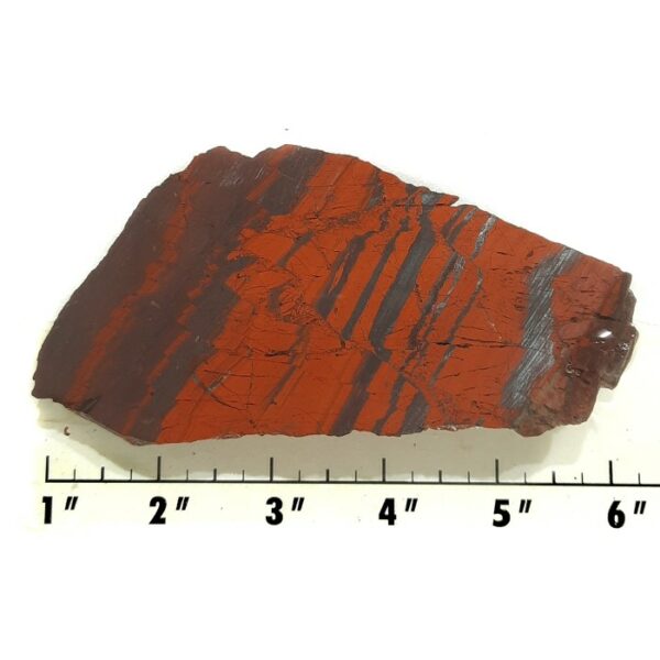 Slab880 - Red Jasper with Hematite End Cut slab