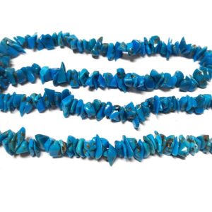 Stabilized Enhanced Sleeping Beauty Turquoise Chip Beads