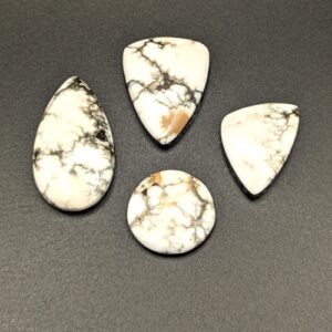 Howlite Cabochons from Tick Canyon, California